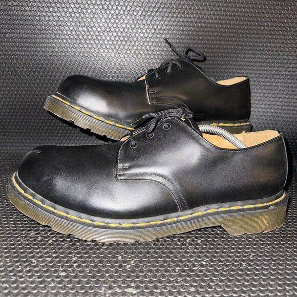 Dr. Martens 90's Vintage England 3-eye Black Steel Toe Oxfords Mens Size 13 - Picture 1 of 8